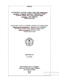 Uju Efek Ekstrak Etanol Buah Okra (Abelmoschus esculentus (L.) Moench) Terhadap Penurunan Kadar Glukosa Darah Tikus Putih Jnatan (Rattus norvegicus) Yang Diinduksi Streptozotocin