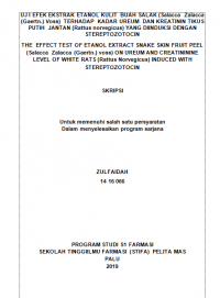 Uji Efek Ekstrak Etanol Kulit Buah Salak (Salacca Zalacca (Gaertn.) Voss) Terhadap Kadar Ureum Dan Kreatinin Tikus Putih Jantan (Rattus norvegicus) Yang Diinduksi Dengan Stereptozotocin