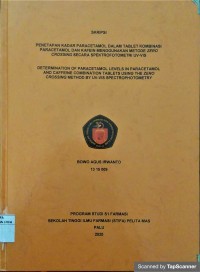 Penetapan Kadar Paracetamol Dalam tablet Kombinasi Paracetamol Dan Menggunakan Metode Zero Crossing Secara Spektrofotometri UV-VIS