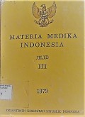 Materia Medika Indonesia jilid III