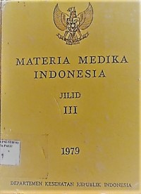 Materia Medika Indonesia jilid III