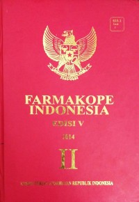 Farmakope Indonesia (edisi V) II Tahun 2014