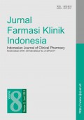 Jurnal Farmasi Klinik Indonesia Vol.8. No.2, Juni 2019