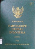 Suplemen III Farmakope Indonesia (edisi 1)