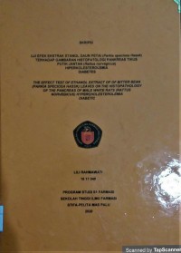 Uji Efek Ekstrak Etanol Daun Petai (Parkia Speciosa Hassk) Terhadap Gambaran Histopatologi Pankreas Tikus Putih Jantan ( Rattus Norvegicus) Hiperkolesterolemia Diabetes