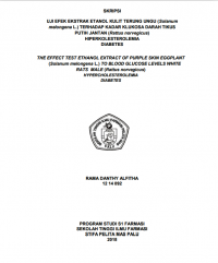 UJI EFEK EKSTRAK ETANOL KULIT TERUNG UNGU (Solanum melongena L.) TERHADAP KADAR GLUKOSA DARAH TIKUS PUTIH JANTAN (Rattus norvegicus) HIPERKOLESTEROLEMIA DIABETES
