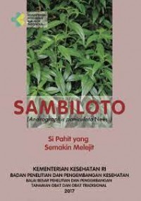 Sambiloto (Andrographis paniculata Nees) sipahit Yang Semakin melejit