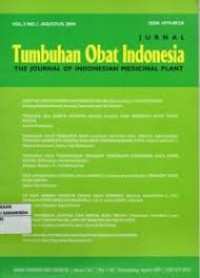 Jurnal Tumbuhan Obat Indonesia (The Journal Of Indonesian Medicinal Plant) Vol. 1 No.1 Desember Tahun 2008