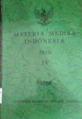 Materia Medika Indonesia jilid IV