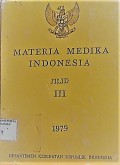 Materia Medika Indonesia jilid III