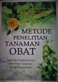 Metode penelitian tanaman obat