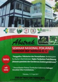 Abstrak seminar nasional pokjanas tumbuhan obat Indonesia ke 52